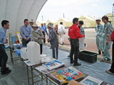 土のう袋展示の様子