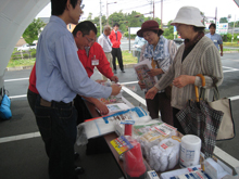 防災用品展示の様子