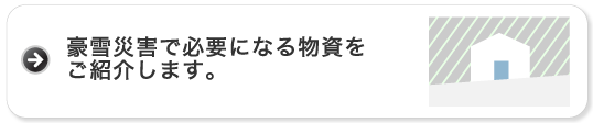 豪雪災害で必要になる物資