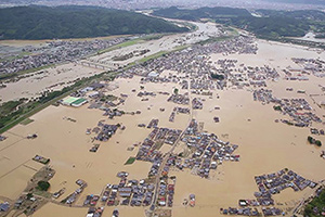 2018年7月西日本豪雨　岡山県倉敷市真備町