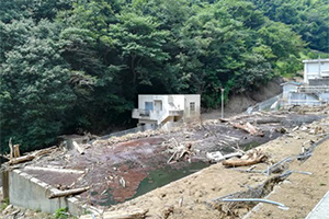 浄水場の被害（愛媛県宇和島市吉田浄水場）