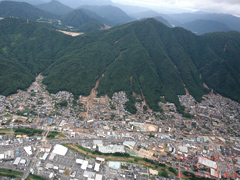 五十嵐川破堤場所（三条市諏訪地内）