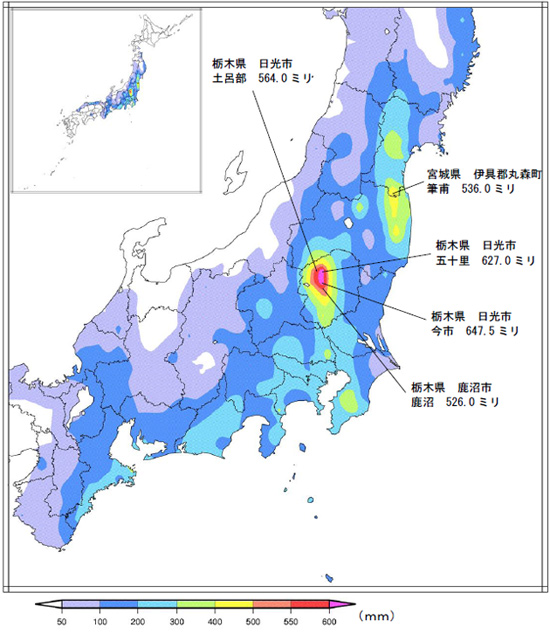 降水量分布図