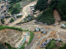 朝倉市松末地区の被害状況