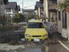 液状化による地盤沈下