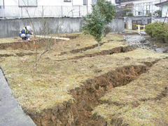 地すべり（仙台市太白区緑ヶ丘地内）