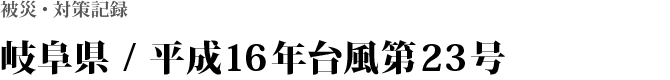 岐阜県 / 平成16年台風第23号