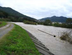 天竜川　台風23号出水時 